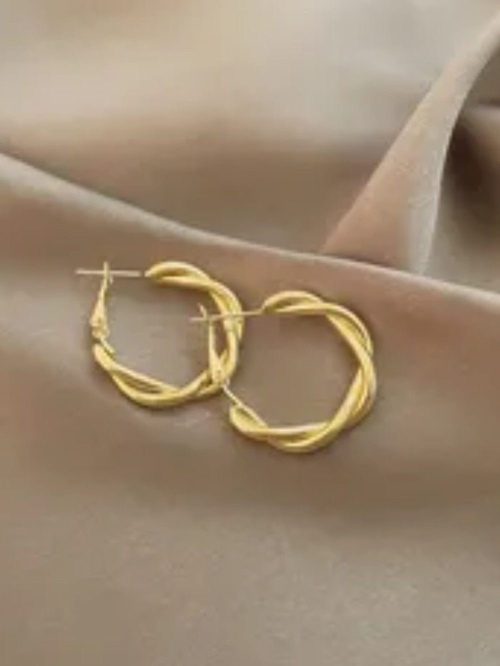 Gold Twisted Hoop Earrings - Elegant Women’s Jewelry
